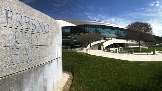 Fresno City Hall, at 2600 Fresno St., is seen on March 3, 2021.